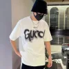 Meistverkaufte Gucci Kurzarm Schwarz Baumwolle Atmungsaktiv Luxus