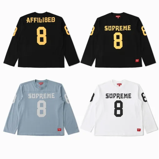 Premium Qualität Supreme Langarm Schwarz Strick Luxus