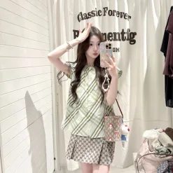 Bestseller Burberry Shorts im grünen Karo-Stil