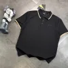 Hochwertige Boss Kurzarm-T-Shirts aus schwarzer Baumwolle mit Stickerei