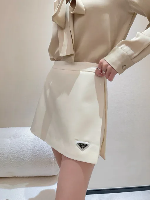Premium Prada Shorts Weiße Logokollektion
