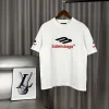 Hochwertiger Balenciaga Kurzarm-Stil aus weißer Baumwolle mit Stickerei