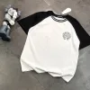 Hochwertige Chrome Hearts Kurzarm-Patchwork-Kollektion aus Baumwolle