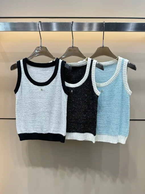 Bestseller Chanel Weste Weiß Strickstil