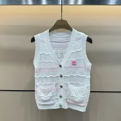 Bestseller Chanel Weste Weiß Strick Luxus