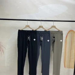 Premium Qualität Descente Hose Schwarz Leinen Klassisch Luxus