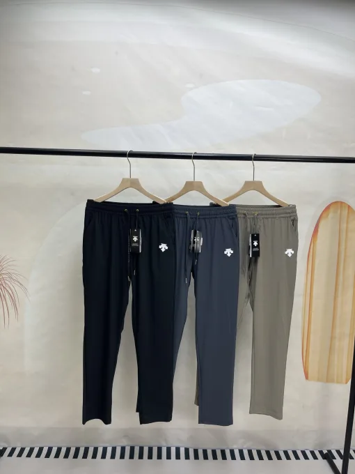 Premium Qualität Descente Hose Schwarz Leinen Klassisch Luxus