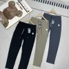 Hochwertige Descente Hose Schwarz Leinen Klassischer Stil