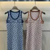 Luxus-Dior-Weste, blaue Jacquard-Kollektion
