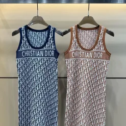 Luxus-Dior-Weste, blaue Jacquard-Kollektion