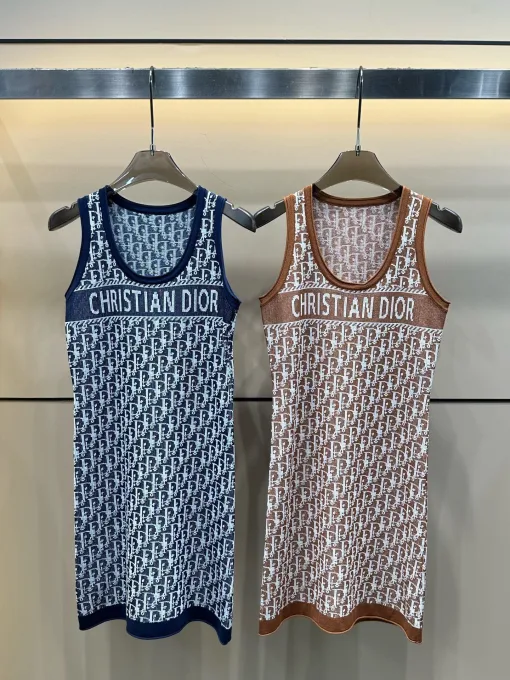 Luxus-Dior-Weste, blaue Jacquard-Kollektion
