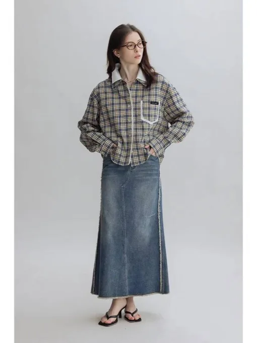 Luxuriöses Miu Miu Hemd im Karo-Stil