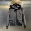 Luxus Canada Goose Jacken Weiß Polyester Stickerei Luxus