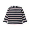 Premium Qualität Miu Miu Langarm Navy Strick Streifen Luxus