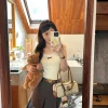 Premium Miu Miu Weste Weiß Strick Logo Kollektion