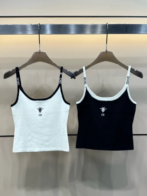 Luxus-Hosenträger aus weißer Strickstickerei von Dior