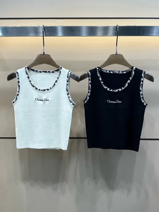 Bestseller Dior Weste Weiß Strick Monogramm Kollektion