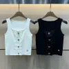 Premium Chanel Weste in weißem Strickstil