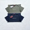 Luxuriöses Gucci Kurzarmhemd im Logo-Stil aus grüner Baumwolle