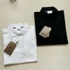 Burberry Kurzarmhemd in Premiumqualität aus schwarzer Baumwolle, atmungsaktiv