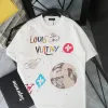 Bestseller Louis Vuitton Kurzarmhemd Schwarz Leder Print Kollektion