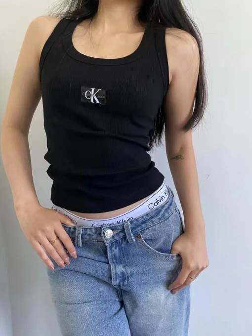 Premium Calvin Klein Weste im schwarzen Logo-Stil