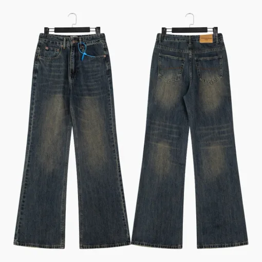 Hochwertige Balenciaga Jeans Orange Cotton Washed Luxury
