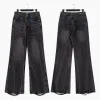 Premium Balenciaga Jeans im gewaschenen Stil aus weißem Leder