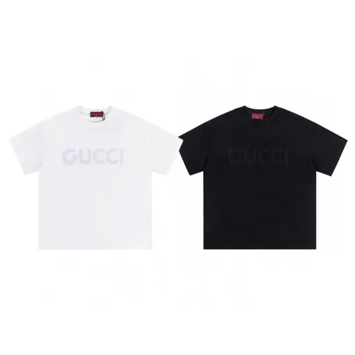Luxus Gucci Kurzarmhemd Schwarz Baumwolle Classic Luxury
