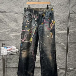Bestseller Acne Studios Jeans im gewaschenen Stil aus weißem Leder