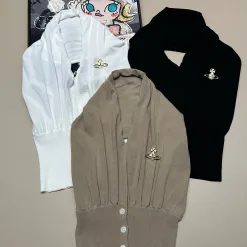 Luxus Vivienne Westwood Weste Weiß Strick Luxus