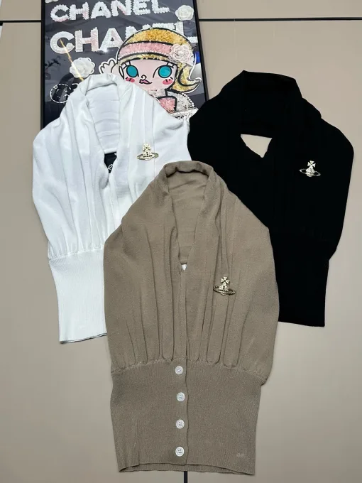 Luxus Vivienne Westwood Weste Weiß Strick Luxus