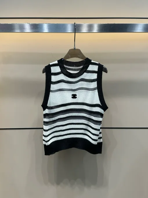 Bestseller Chanel Weste Strick gestreift Stil