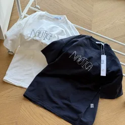 Bestseller Nautica Kurzarm Navy Baumwolle Klassisch Luxus