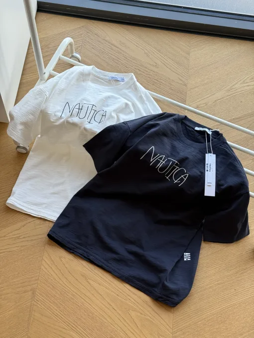 Bestseller Nautica Kurzarm Navy Baumwolle Klassisch Luxus