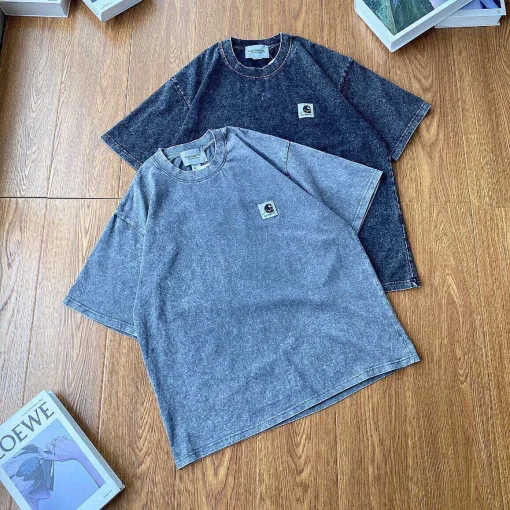 Bestseller Carhartt Kurzarmhemd Schwarz Baumwolle Gewaschen Luxus