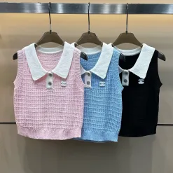 Chanel Weste in Premiumqualität, Pink, Strickkollektion