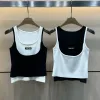 Hochwertige Miu Miu Weste aus schwarzer Stricklogo-Kollektion