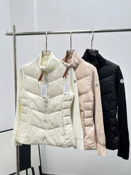 Bestseller Moncler Jacke Weiß Wolle Atmungsaktiv Stil