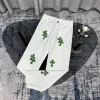 Luxus Chrome Hearts Jeans Weißes Rindsleder Vintage Kollektion