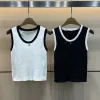 Hochwertige Chanel Weste Weiß Strick Kollektion