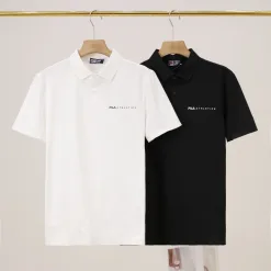 Premium Fila Kurzarm-T-Shirts aus schwarzer Seide, atmungsaktive Kollektion