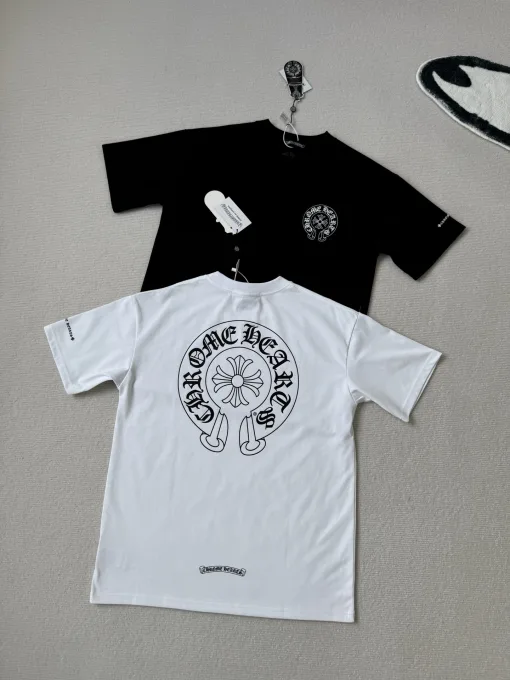 Luxuriöse Chrome Hearts Kurzarm-Baumwolldruckkollektion