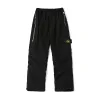 Hochwertige Stone Island-Hose in schwarzem Nylon mit Logo