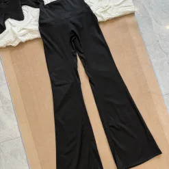 Hochwertige Lululemon Yogahosen Black Calf Casual Kollektion