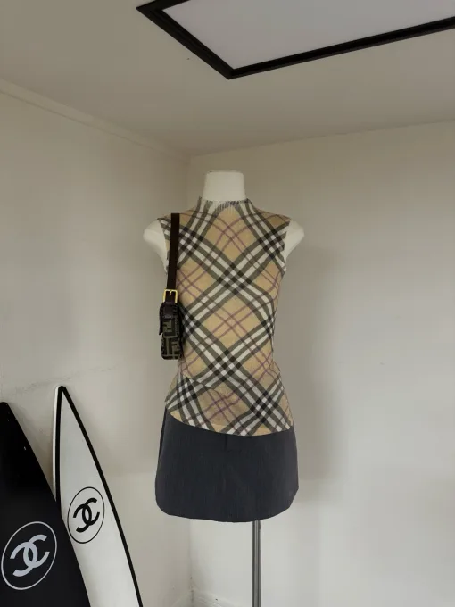 Hochwertige Burberry Weste Khaki Strick Classic Collection