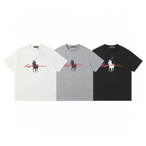 Hochwertige Ralph Lauren Kurzarm Weiß Baumwolle Casual Luxury