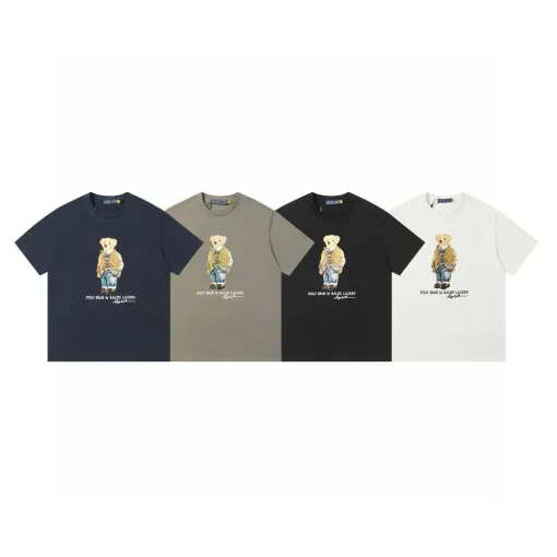 Hochwertige Ralph Lauren Kurzarmhemden Weiß Baumwolle Classic Collection