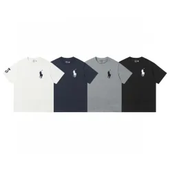 Hochwertige Ralph Lauren Kurzarm Weiß Baumwolle Klassischer Luxus