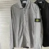 Hochwertige Stone Island Langarm Silber Nylon Solid Luxury